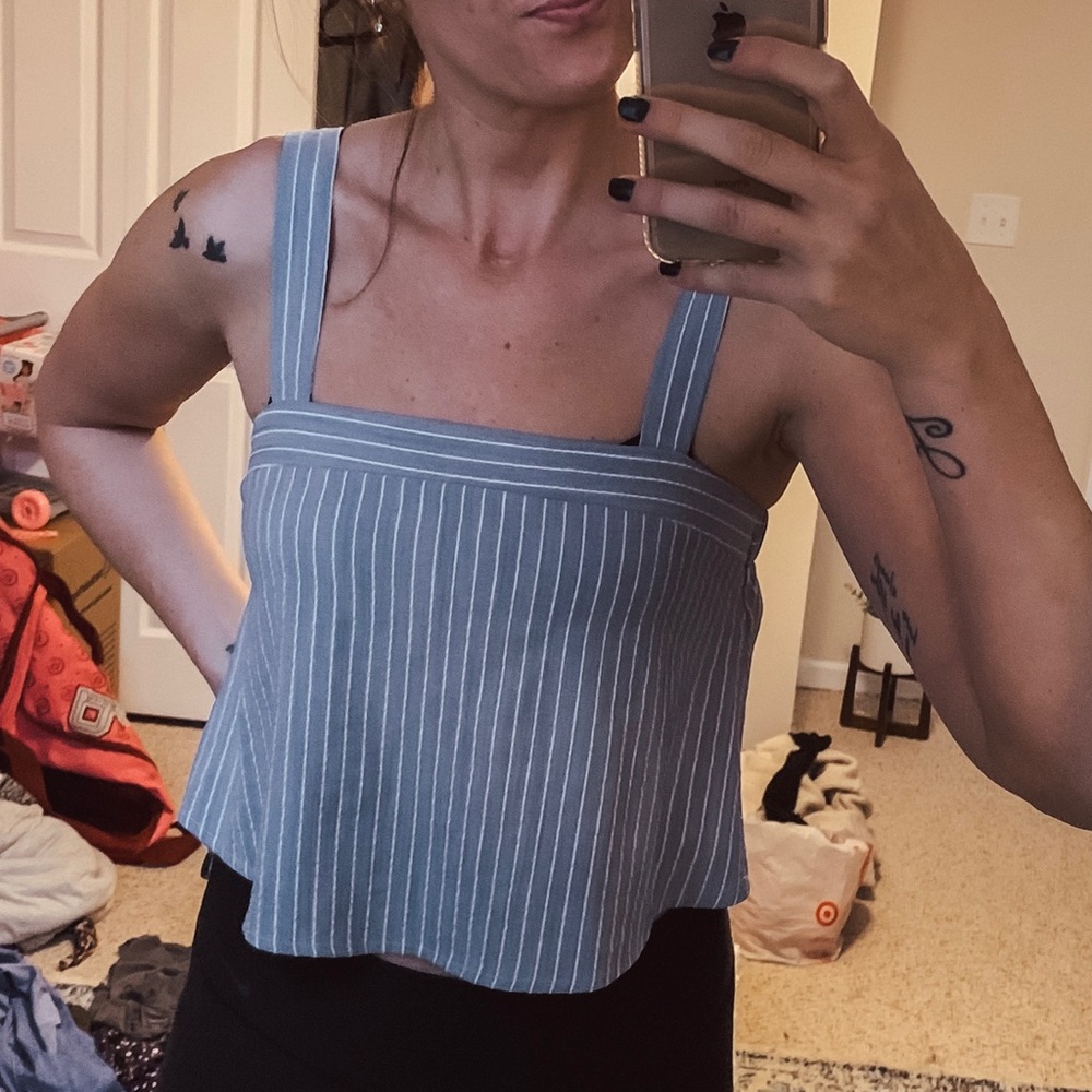 Pinstripe Crop Tank